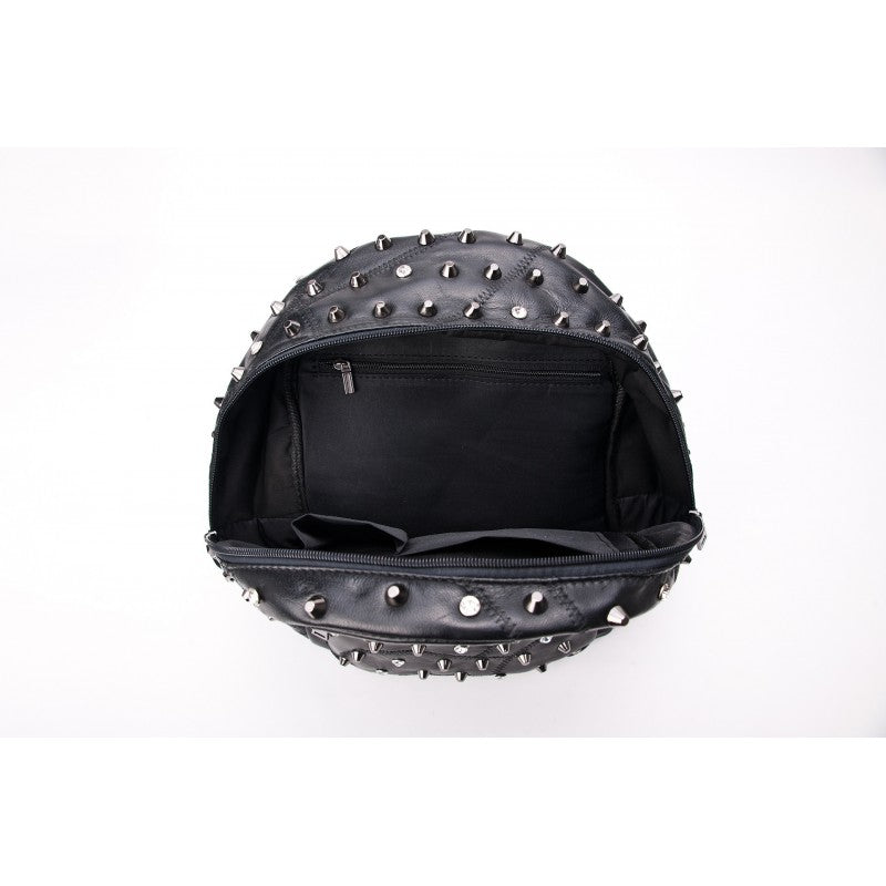 bp studded faux leather backpack Nicky Skull Studded Leather Backpack